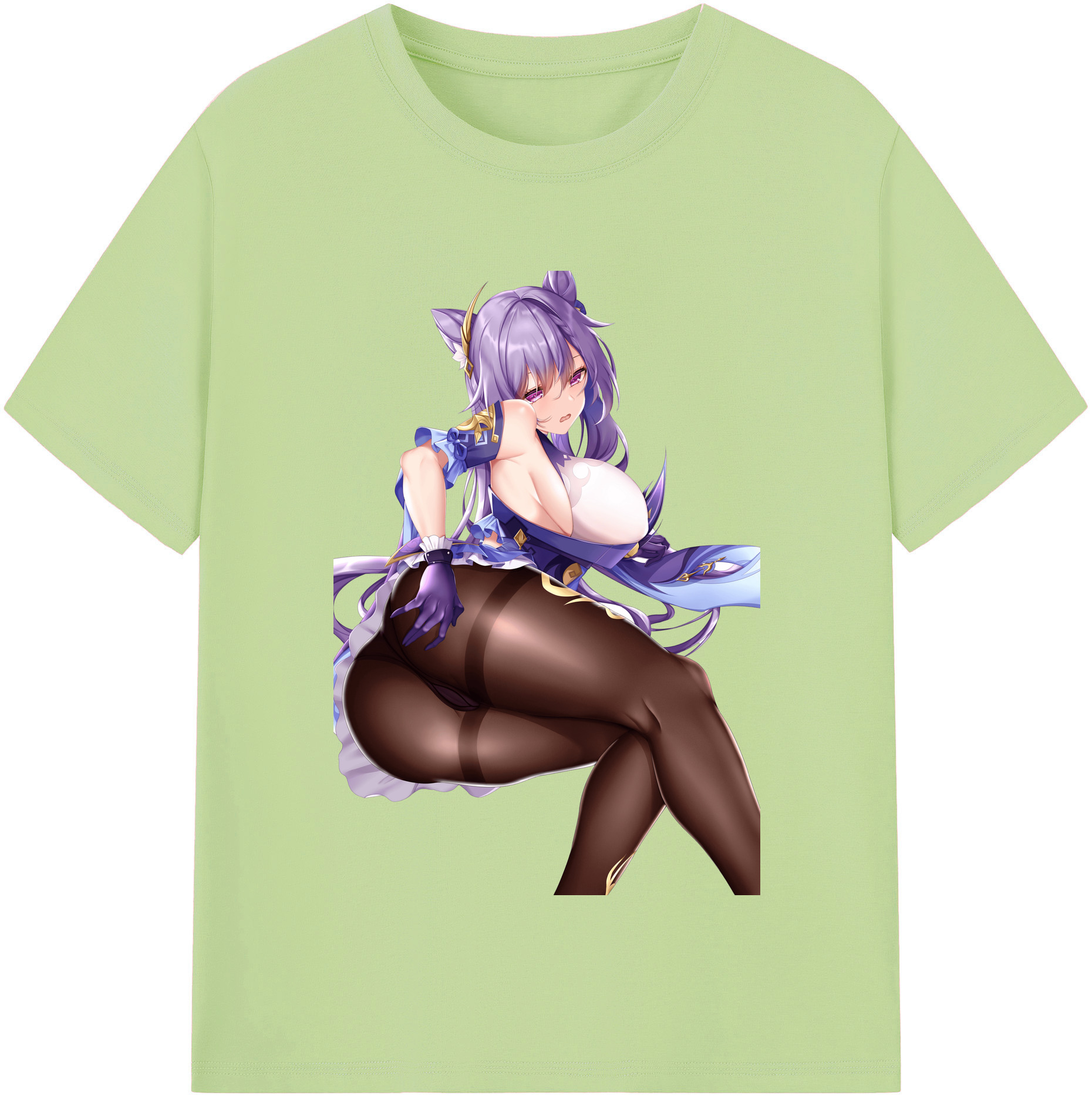 げんし神 刻晴 こくせい genshin Kokusei 綿100％半袖Tシャツ（フロントプリント）